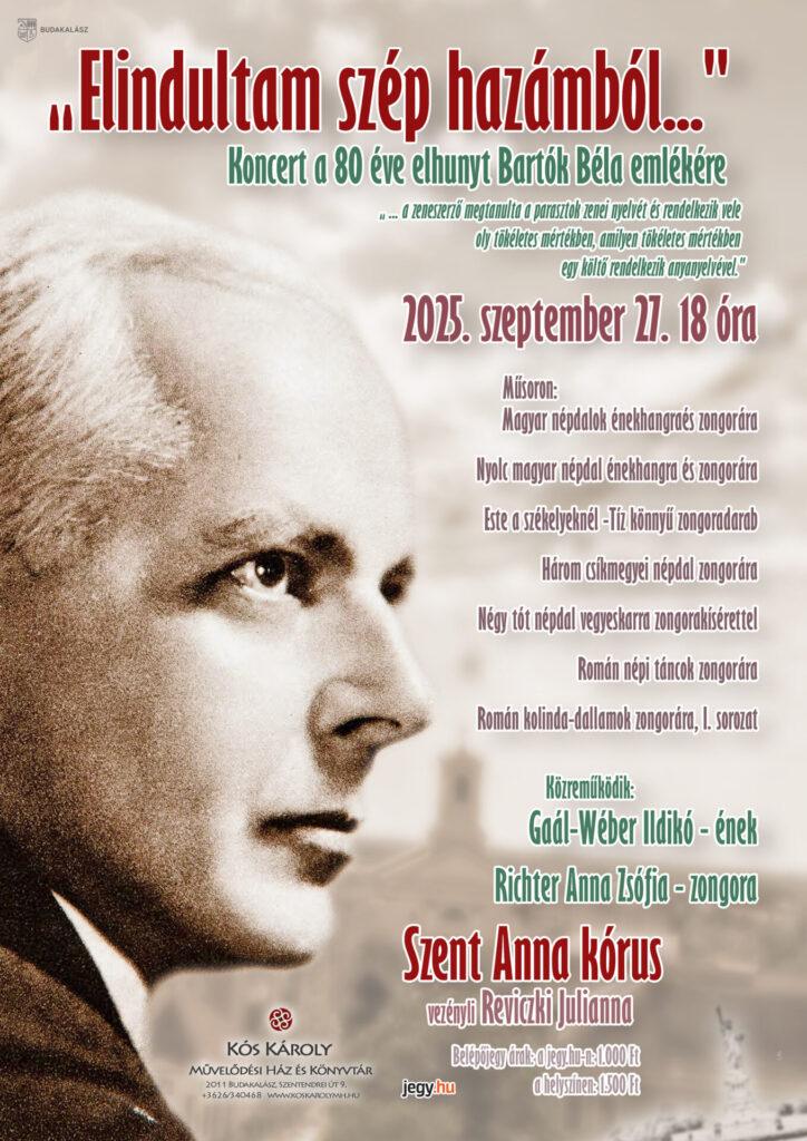 Bartók emlékkoncert plakát