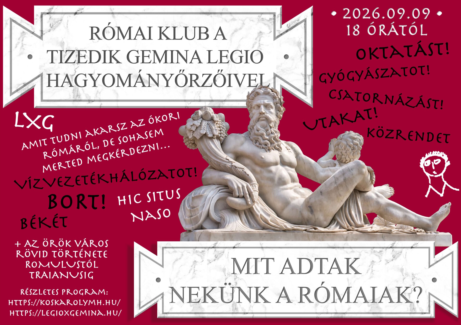 Római Klub a Tizedik Gemina Legio Hagyományőrzőivel – bemutatkozó esemény