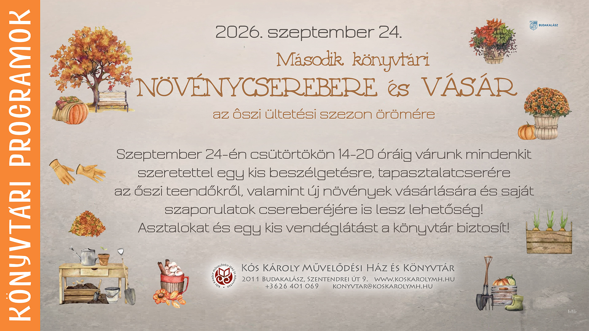 Könyvtári programok – II. Könyvtári növény csere-bere és vásár